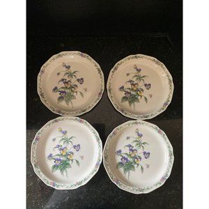 Noritake Gala Cuisine "Conservatory" 8 1/4" Salad Plates Japan (Qty. 4)